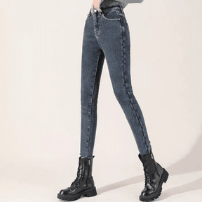 Calça Jeans Peluciada Para o Inverno - Jeans Hot